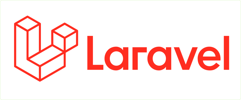 Laravel Logo with Text on White Background