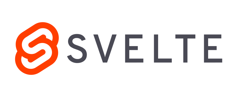 Svelte with Text on white background