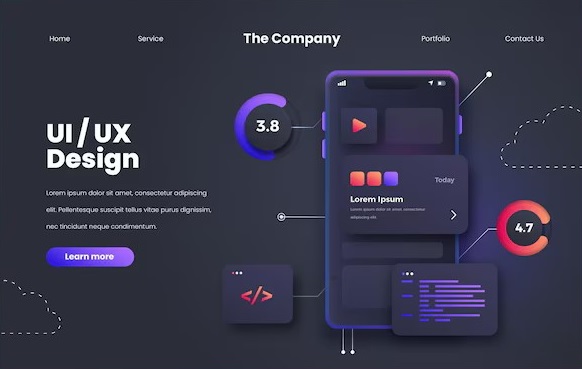 UI UX Design DarkMode sample