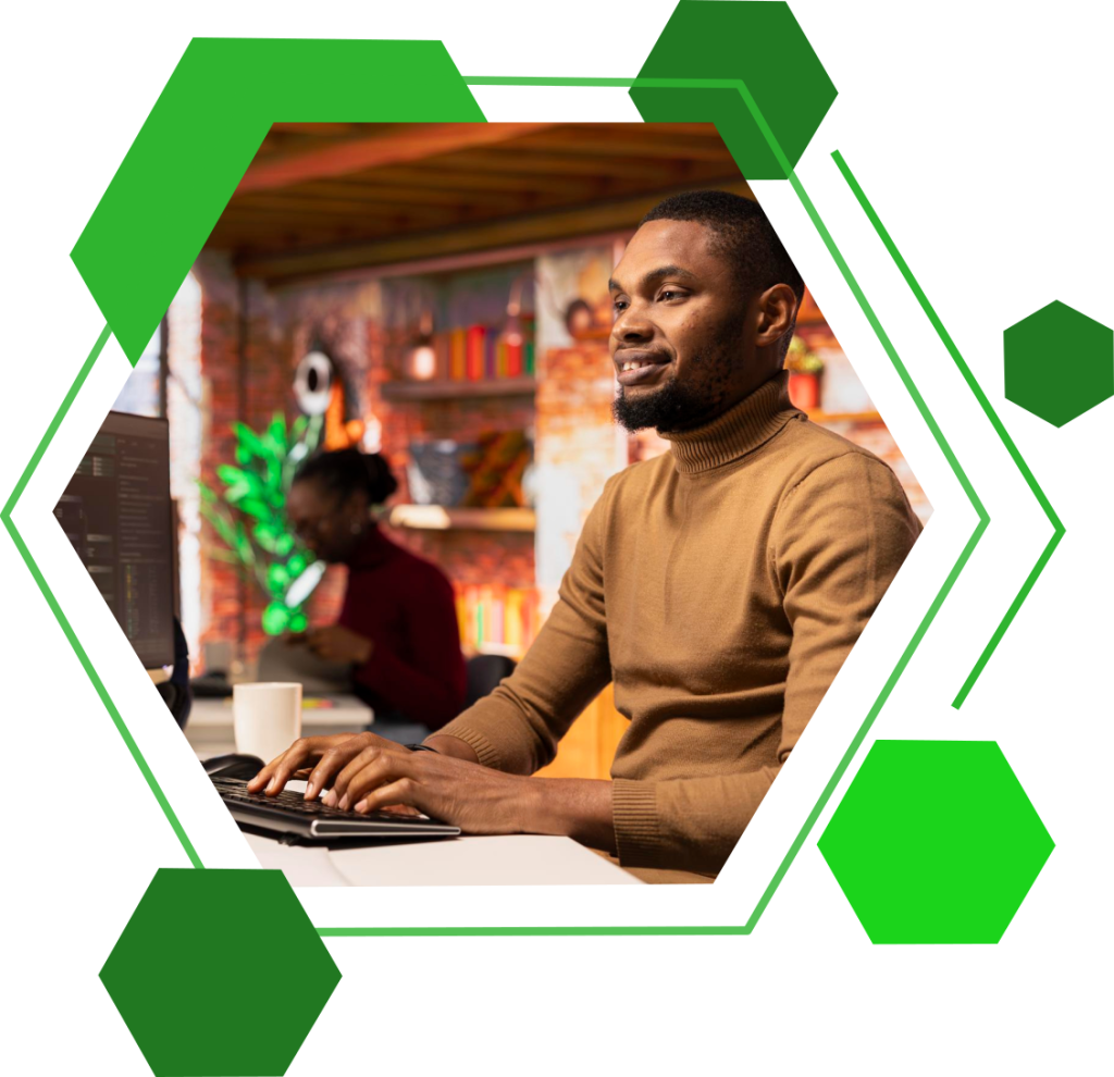 Man in office for Service Page