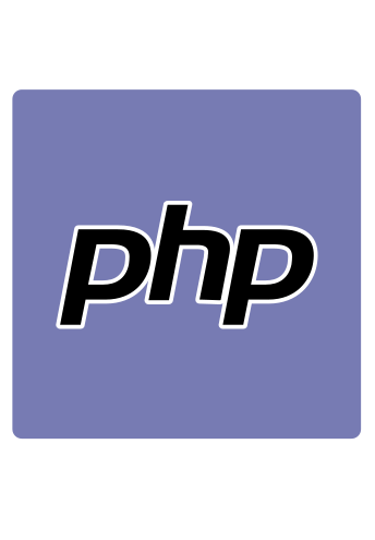 PHP icon and Text